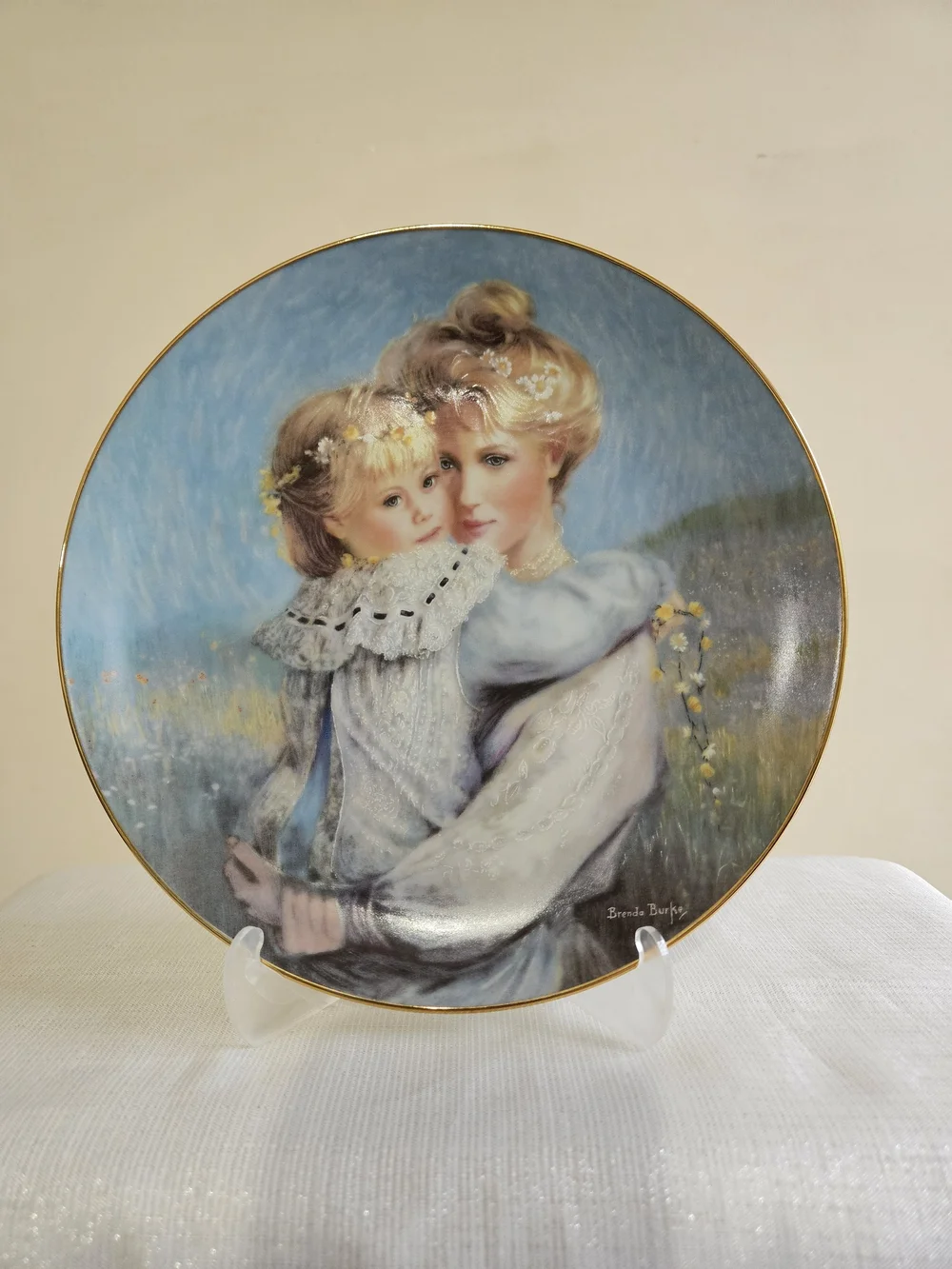 1989 Precious Embrace Porcelain Plate - First In Collection